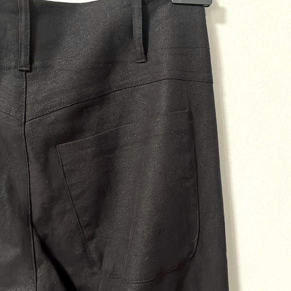 NWT BRENDA BEDDOME Linen Pant - Black - Size 25 - Picture 11 of 13